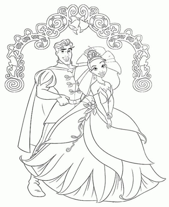 Free & Easy To Print Tiana Coloring Pages - Tulamama