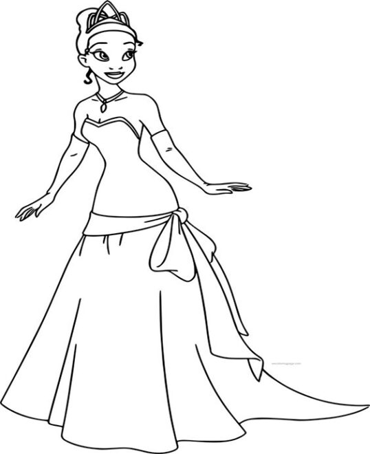 Free & Easy To Print Tiana Coloring Pages - Tulamama