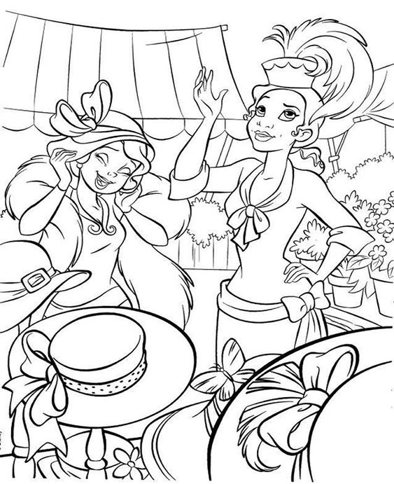 Free & Easy To Print Tiana Coloring Pages - Tulamama