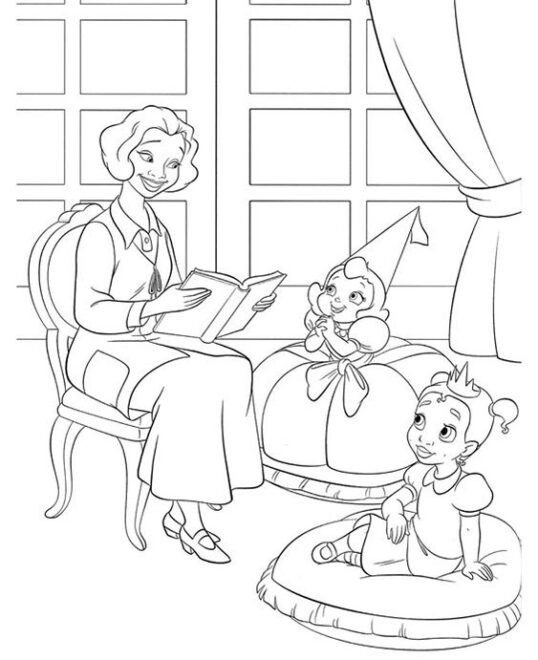 Free & Easy To Print Tiana Coloring Pages - Tulamama