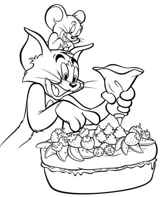 Free & Easy To Print Tom and Jerry Coloring Pages - Tulamama