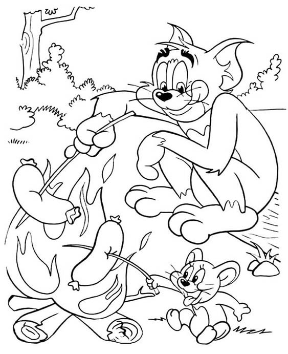 Free & Easy To Print Tom and Jerry Coloring Pages - Tulamama