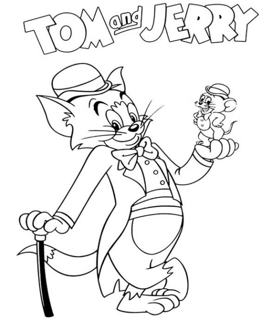 Free & Easy To Print Tom and Jerry Coloring Pages - Tulamama