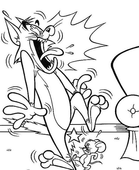 Free & Easy To Print Tom and Jerry Coloring Pages - Tulamama