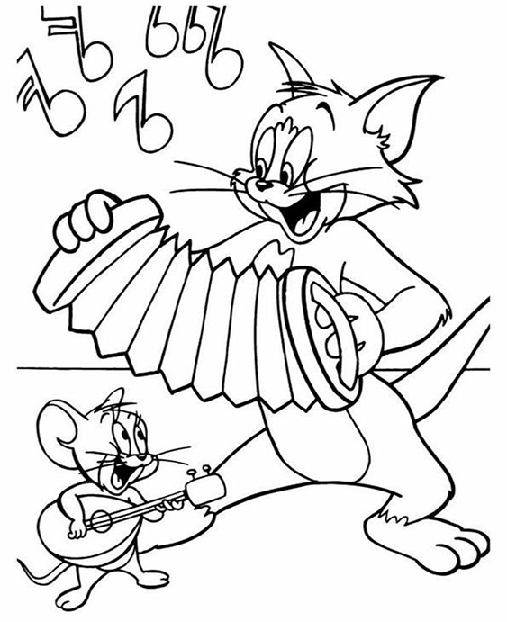 Free & Easy To Print Tom and Jerry Coloring Pages - Tulamama