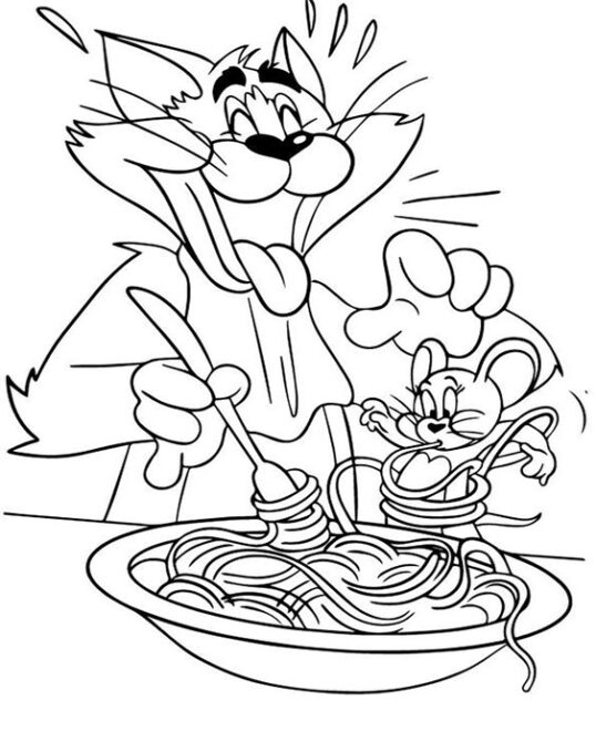 Free & Easy To Print Tom and Jerry Coloring Pages - Tulamama