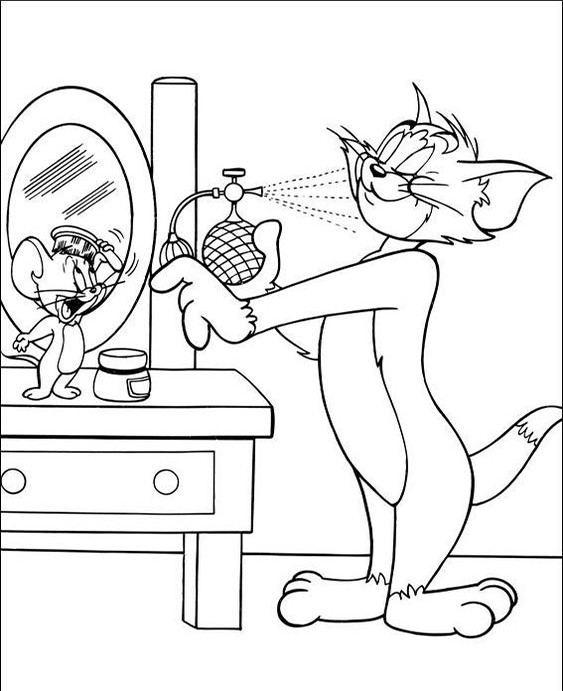 Free & Easy To Print Tom and Jerry Coloring Pages - Tulamama