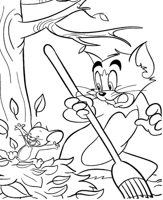 Free & Easy To Print Tom and Jerry Coloring Pages - Tulamama