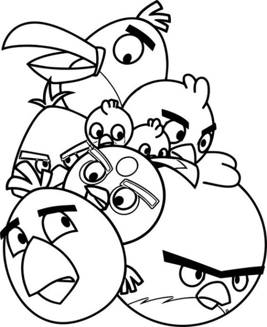 Free & Easy To Print Angry Birds Coloring Pages - Tulamama