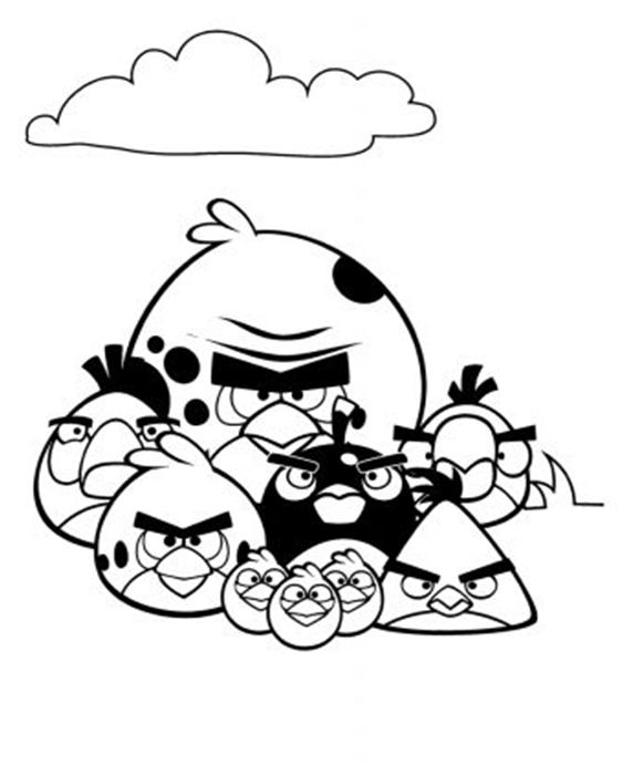 Free & Easy To Print Angry Birds Coloring Pages - Tulamama