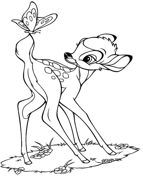 Free & Easy To Print Bambi Coloring Pages - Tulamama