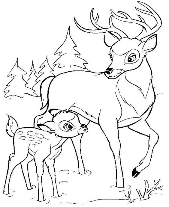 Free & Easy To Print Bambi Coloring Pages - Tulamama