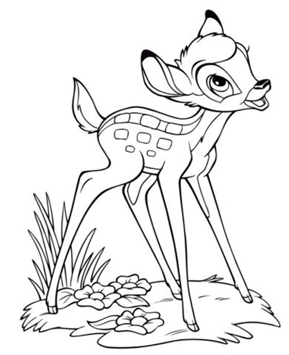 Free & Easy To Print Bambi Coloring Pages - Tulamama