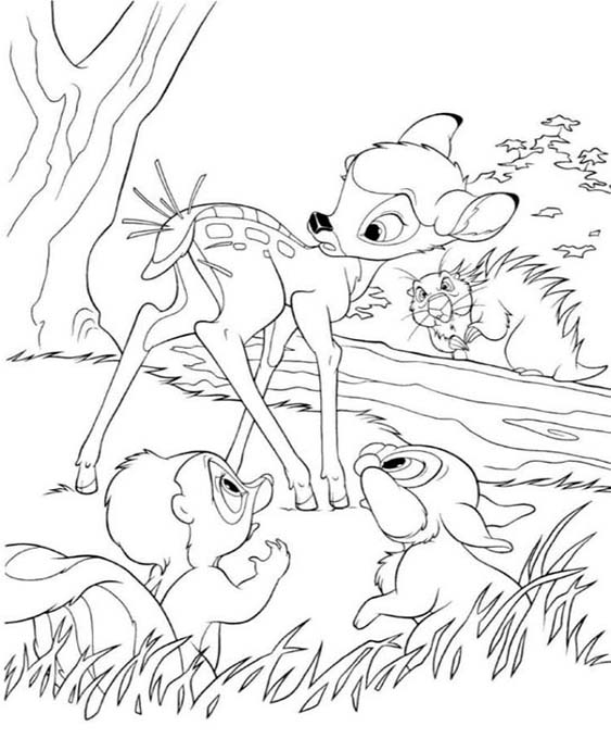 Free & Easy To Print Bambi Coloring Pages - Tulamama