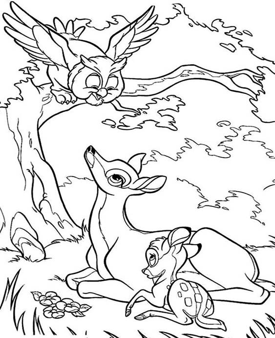 Free & Easy To Print Bambi Coloring Pages - Tulamama