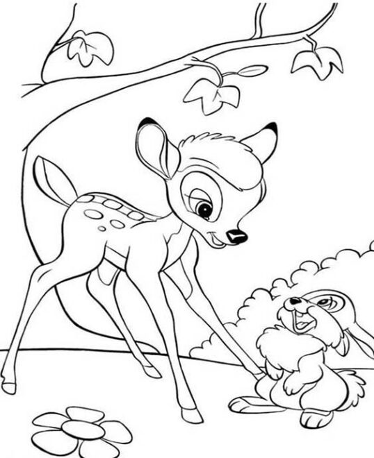 Free & Easy To Print Bambi Coloring Pages - Tulamama