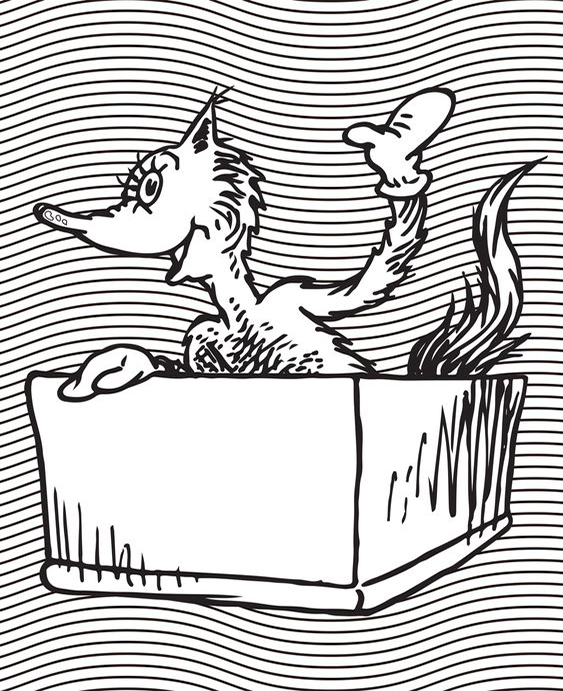 dr seuss fox in socks coloring pages