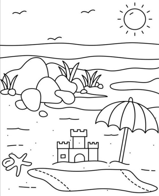 Free & Easy To Print Landscape Coloring Pages - Tulamama