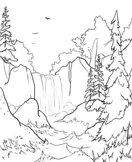 Free & Easy To Print Landscape Coloring Pages - Tulamama