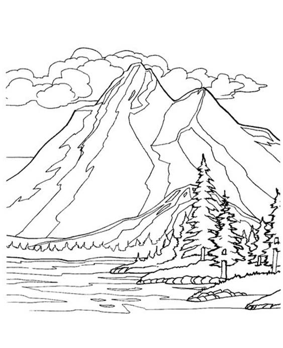 Free & Easy To Print Landscape Coloring Pages - Tulamama