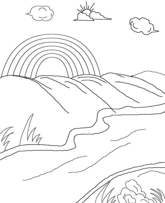 Free & Easy To Print Landscape Coloring Pages - Tulamama