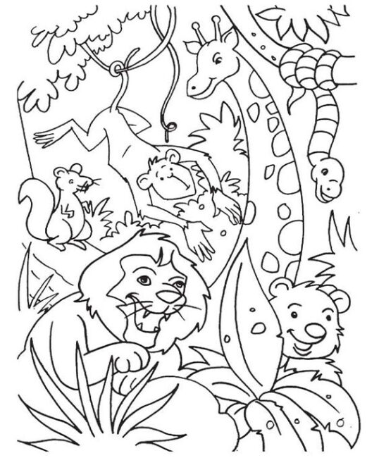 Free & Easy To Print Jungle Coloring Pages - Tulamama