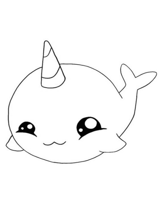 Free & Easy To Print Narwhal Coloring Pages - Tulamama