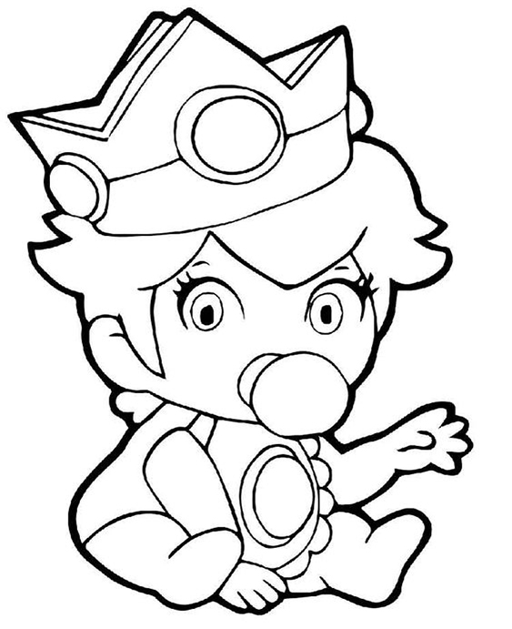 Free & Easy To Print Princess Peach Coloring Pages - Tulamama