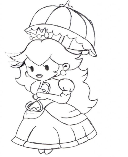 Free & Easy To Print Princess Peach Coloring Pages - Tulamama