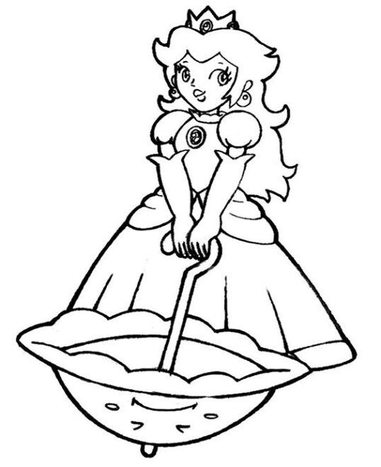 Free & Easy To Print Princess Peach Coloring Pages - Tulamama