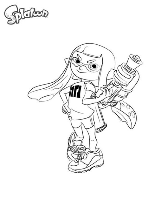 Free & Easy To Print Splatoon Coloring Pages - Tulamama