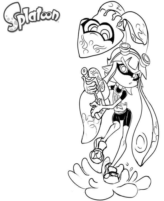 Free & Easy To Print Splatoon Coloring Pages - Tulamama