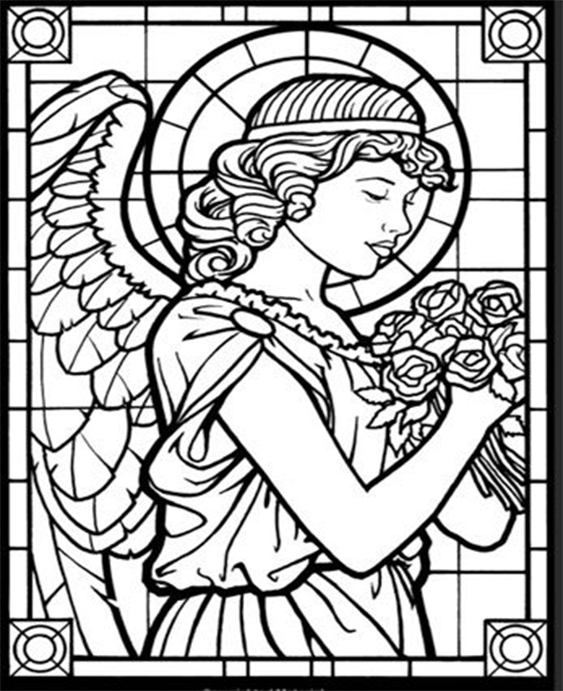 Fun Stained Glass coloring pages for your little one. They are free and easy to print. The collection is varied with different skill levels