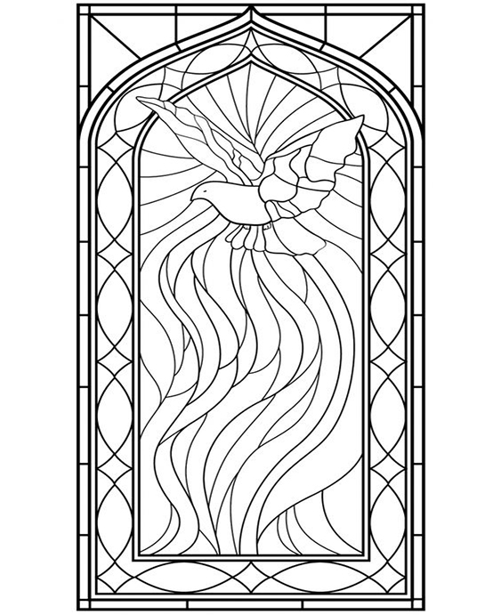 Free & Easy To Print Stained Glass Coloring Pages - Tulamama