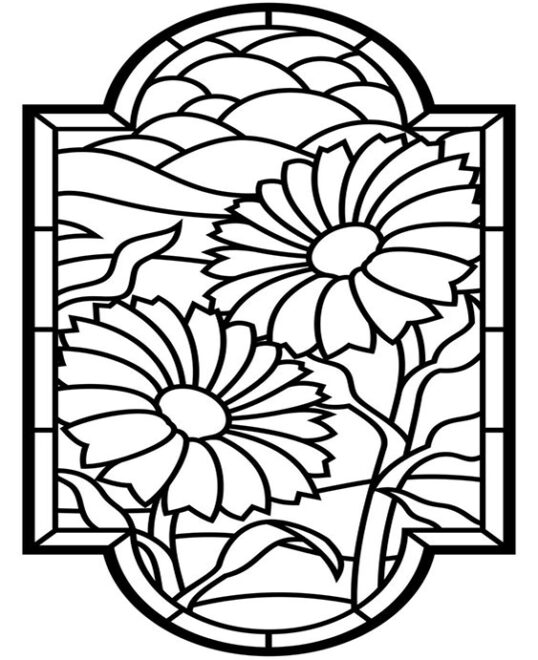 Free & Easy To Print Stained Glass Coloring Pages - Tulamama