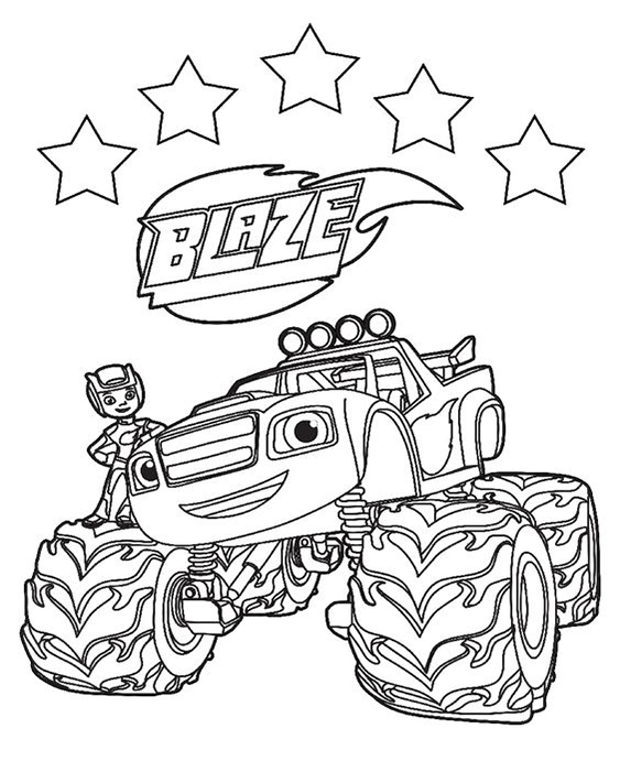 Blaze Title Coloring Page