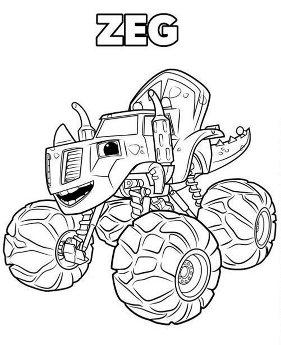 Free & Easy To Print Blaze Coloring Pages - Tulamama