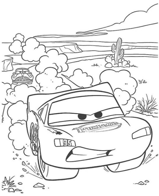 Free & Easy To Print Lighting McQueen Coloring Pages - Tulamama