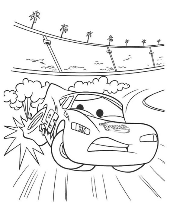 Free & Easy To Print Lighting McQueen Coloring Pages - Tulamama