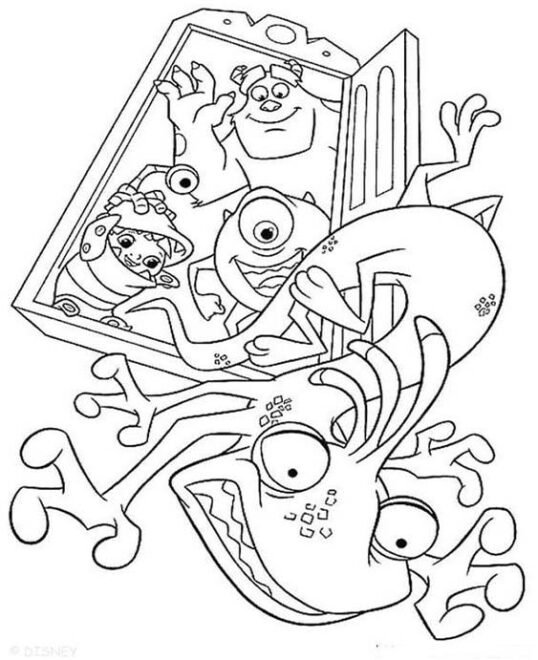 Free & Easy To Print Monsters Inc Coloring Pages - Tulamama