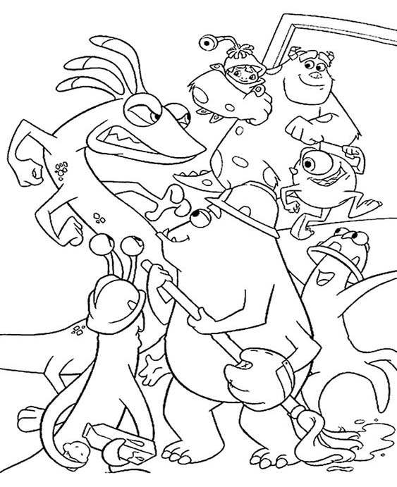 Free & Easy To Print Monsters Inc Coloring Pages - Tulamama
