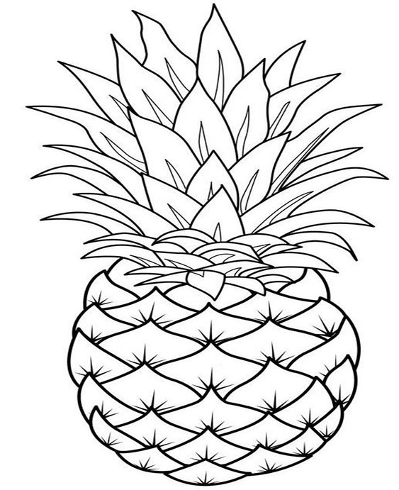 Free & Easy To Print Pineapple Coloring Pages - Tulamama